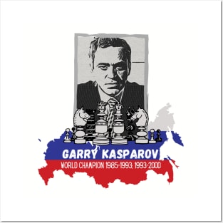 Garry Kasparov Chess Russian GM Posters and Art